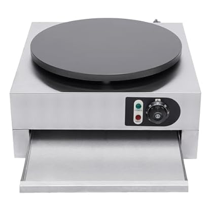 3KW Crepes Maker Crepesplatte Crepesmaker Crepes Crepeseisen Crepesgerät Crepe,Einstellbare Temperatur 50-300 ℃ mit Holzschaufel, 40cm – Bild 5