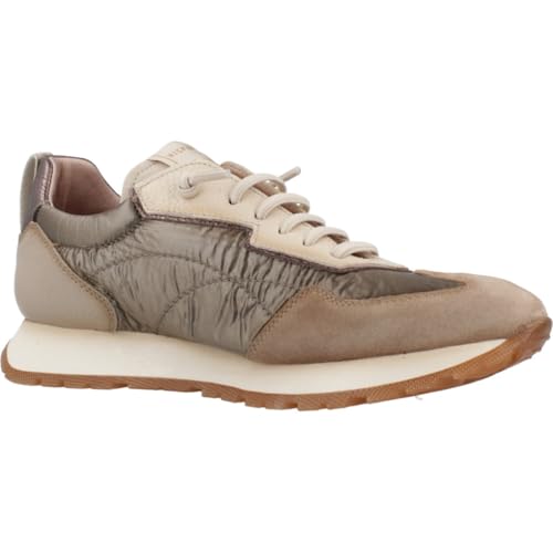 Hispanitas Para Mujer. HI254209 Zapatillas De Piel Kansas MarróN (37), Plano, 1 A 3Cm, Cordones, Casual - 6