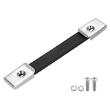 PATIKIL Maniglia Ricambio 7.8 Pollici, Maniglia per Cinghia per Altoparlante Gomma per Altoparlanti con Estremità Metallo e Accessori Hardware, Tono Argento