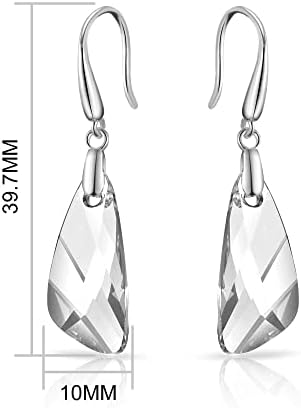 Sterling Silver Iceberg Drop Earrings Created with Zircondia® Crystals