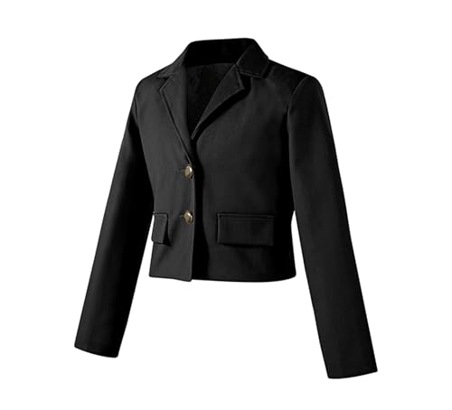 Betusline Girls Crop Blazer Jacket School Uniform Outerwear, 2-14 Years