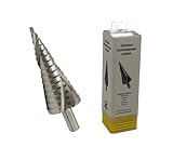 TR-TOOLS HSS Stufenbohrer, 15 Stufen, 4-32mm Durchmesser, für Holz, Kunststoff und Metall,...