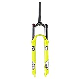 BESTSL 26 27.5 29 Pulgadas Horquilla de Suspensión MTB Horquilla de Bicicleta Suspensión Bicicleta de Frente Tenedor Carrera: 130 mm 9 mm Liberación Rápida,Tapered Hand,29"