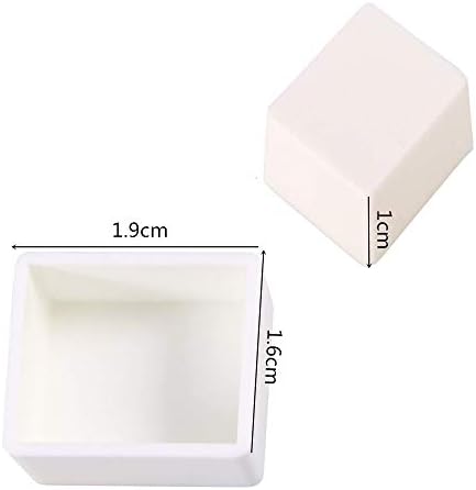 50 Pcs White Painting Half Pans Empty Watercolour Pan Plastic Painting White Half Pan for DIY Watercolor Oils