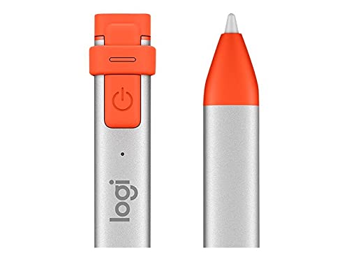 Logitech Crayon Stylet numérique pour iPad (avec ports USB-C) doté de la technologie Apple Pencil, précision au pixel près et pointe intelligente dynamique avec charge rapide par USB-C - Argent