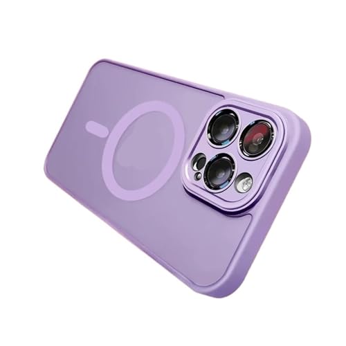 ���C���������Y�v���e�N�^�[�}�b�g�������P�[�X�AiPhone 17 16 15 14 13 12 11 Pro Max �ƌ݊������� Magsafe ���C�����X�[�d��J�o�[(Purple,12)