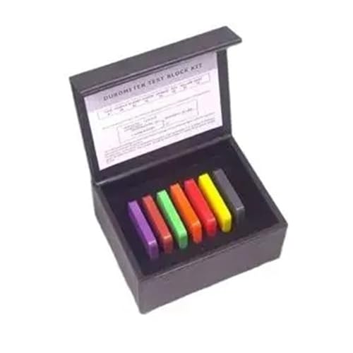 Jeu de cales étalons et bloc de test dureté Type A pour duromètre caoutchouc
