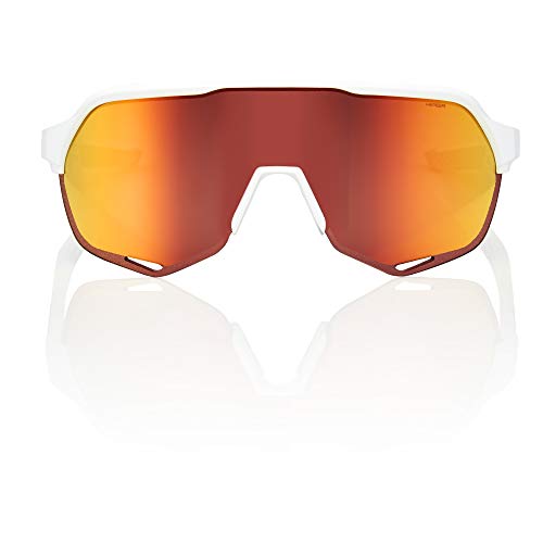 100% S2 Sunglasses-Soft Tact White-Hiper Red Mirror2