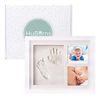 HuBorns - Baby Hand and Footprint Kit - New Born Gifts & Keepsakes - Non-Cracking Clay Baby Footprint Kit & Handprint Kit - New Baby Essentials & Baby Accessories - New Mum Gifts