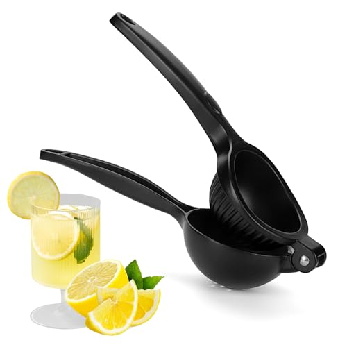 Image of Novasteel Premium Manual Juicer - Handheld Lemon Squeezer for Citrus Fruits (Orange, Lime, Grapefruit) - Easy, Fast, and Efficient Juice Extractor - Dishwasher Safe & Rust-Proof Black
