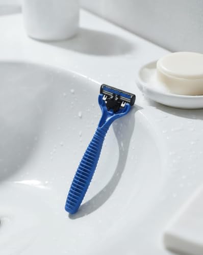 Image of WETELL 3-Blade Disposable Razors for Men, Stainless Steel Triple Blade Shavers, Ultra Smooth Comfortable Shave, 4 Count (WT201966)