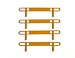 Produktbild Zenner 4 Leitplanken, orange-gelb, Spur G, für LGB Flachwagen Güterwagen LüP 415 mm