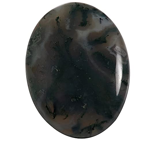 Agate mousse naturelle cabochon ovale 57 carats pierre fine Qg83-B09CDMDJMRNAMZ