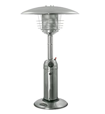 Hiland HLDS032-B Portable Table Top Patio Heater, 11,000 BTU, Use 1lb or 20Lb Propane Tank, Stainless Finish