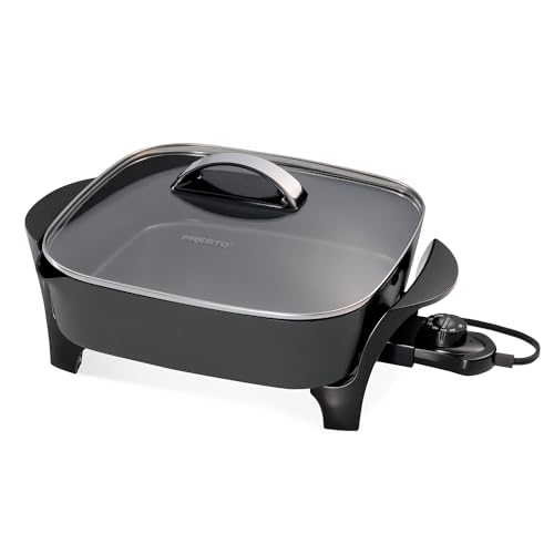 Presto 07117 12″ Electric Skillet with glass cover