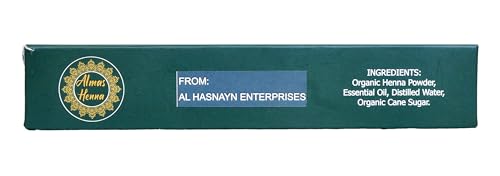 AL HASNAYN ENTERPRISES Almas henna cones for women 6 pack 100% natural ready to use henna tubes paste hair color hair dye-reddish brown color 6 Count (Pack of 1)