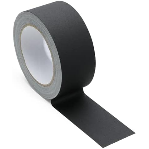 SICCOMA Cloth Bookbinding Repair Tape Cloth Book Repair Tape 2 Inch by 33 Feet Self Adhesive Non Reflective Cloth Tape for Old Books Antique Books Daily Supplies (Black) Cover