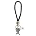Custom Guardian Angel Wings Black Leather Key Chain Gift Choose Initial