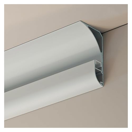 DXYOYONGMZ LED Channel, LED Diffuser Channel, Set of 6 Skirting Baseboard Aluminum Channel, Home Decor Linear Light Cover Trim for Living Room, Cabinet, Office(6x8cm(2 3/8x3 1/8