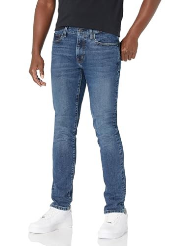 Amazon Essentials Men's Skinny-Fit Stretch Jean - Discontinued Colors, Vintage Wash, 36W x 34L
