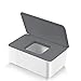 Feuchttücher-Box,Toilettenpapier Box,Kunststoff Feuchttücher Spender,Baby Feuchttücherbox,Baby Tücher Fall,Tissue Aufbewahrungskoffer,Taschentuchhalter,Tücherbox,Serviettenbox Grauer weiße Box