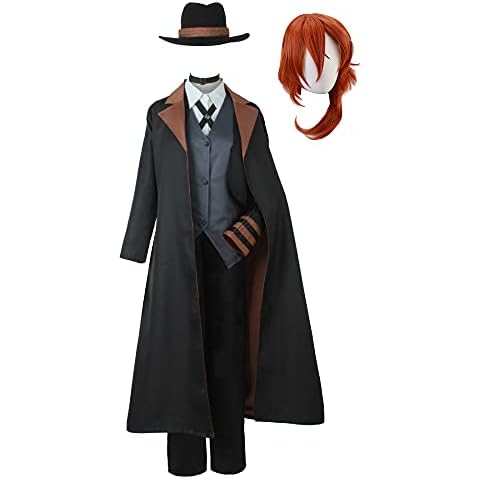 Hurykte Nakahara Chuuya Anime Cosplay Costume Suits Trench coat vest shirt Full set Unifroms Halloween Party Outfits Cover