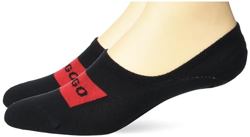 HUGO mens 2-pack Square Logo Low Cut Socks