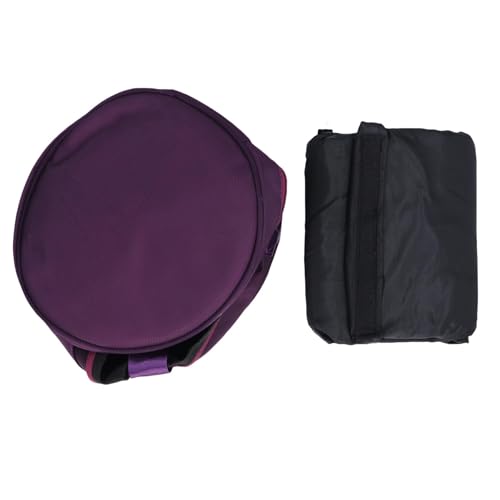 Funda de tazón de cristal púrpura con amortiguación espesada para proteger su tazón de música