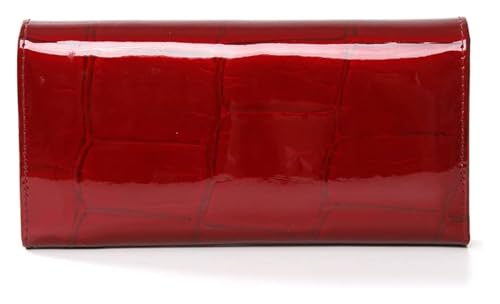 Card Bag,wallet, Card Bag,Women Wallet with Multiple Card Slots Roomy Compartment Zip Clutch Ladies Purse(Red)