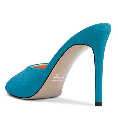 Image of TNYNFBEB Women Stiletto High Heel Peep Open Toe Sandals Slingback Slip-on Wedding Office Cute Basic Classic 3.9 Inches Heels