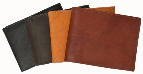 MARSHAL Men's Cowhide Genuine Leather Bifold Wallet Cash Holder3