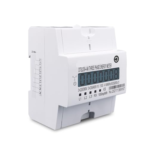 Compteur d'énergie triphasé 4P Din Rail pour tableau électrique triphasé 230V