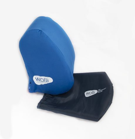 Wolli- The Window Seat Headrest Pillow - Perfect for Car, Train, and Airplane Travel (Blue)