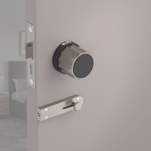 Image of Gloxy Mortise Keyless Knob Handle for Mortise Keyless Round Lock for Balcony Keyless Lock Handle Set for Storeroom, Store Room, Office |Satin & Black Finish (2 Years Warranty, Pack of 1)