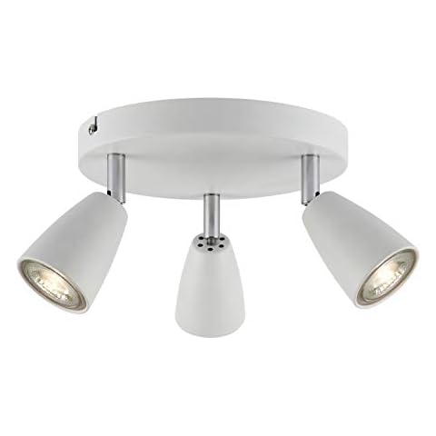 IMPTS LED Deckenlampe Deckenstrahler LED Sopt Lampe schwenbar Spotleuchte Weiß Wandleuchte mit 3W GU10 in warmweiß 3-flammig rund Cover