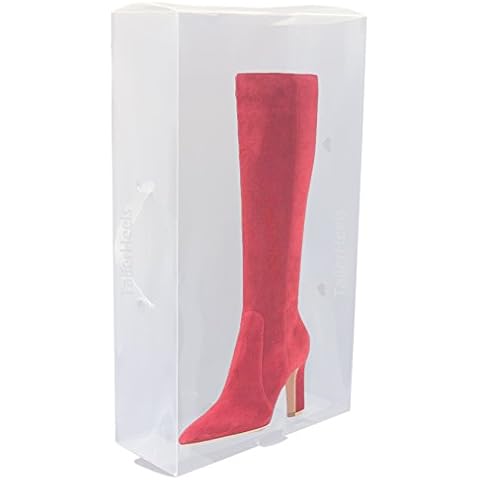 TallerHeels 3 x Clear Long Boots Boxes Storage Organiser from Cover