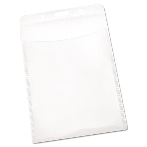 ADVANTUS PVC-Free Badge Holders, Vertical, 3 x 4" Insert Size, Pack of 50 Holders (75604)