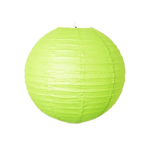Image of Wanna Party 10 inch Green Round Paper Lanterns Decorative Hanging Chinese Japanese Paper Lanterns Lamp for Birthday Halloween Wedding Baby Bridal Shower Fall Home Decor Party Decoration