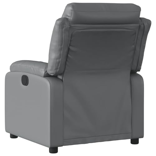 Tidyard Massagesessel Relaxsessel Grau Kunstleder, Armlehnensessel Relaxsessel TV-Sessel Fernsehsessel für Wohnzimmer Schlafzimmer3206162 – Bild 5