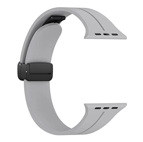 Image of Printme Silicone Sport Band Compatible with Apple Watch 38mm 40mm 41mm 42 mm 44 mm 45 mm 49 mm, Magnetic Clasp Adjustable Strap Compatible for iWatch Series SE Series 1-8