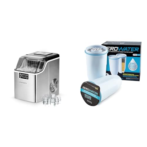 Máquina fabricadora de hielo EUHOMY 44 lbs con filtro ZeroWater miniatura 1