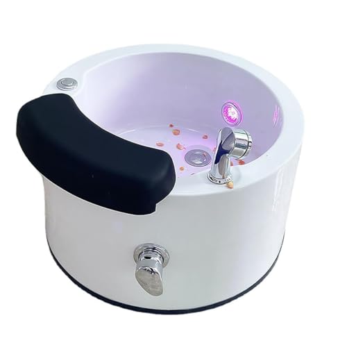 Bañera portátil para masaje de pies en acrílico con calor y luz colorida, para tratamientos caseros de spa y pedicura miniatura 1