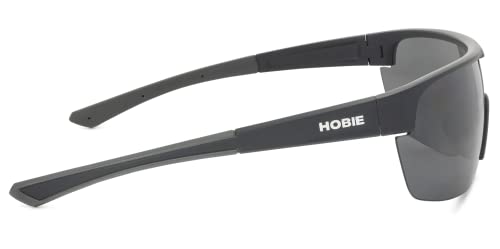 Hobie Echo Polarized Rectangular Sunglasses, Satin Black, OSFA3