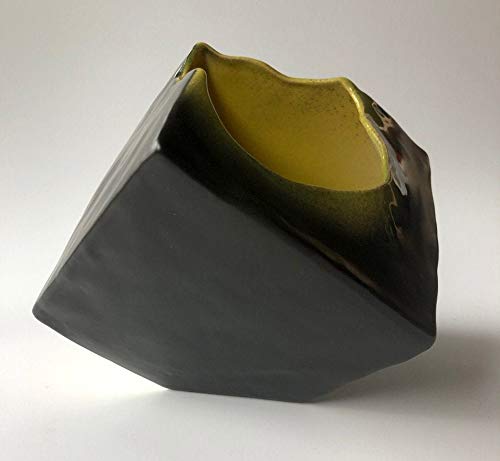 Ikebana Flower Vase, Japanese Ceramic Cube, Freestyle #TOP1