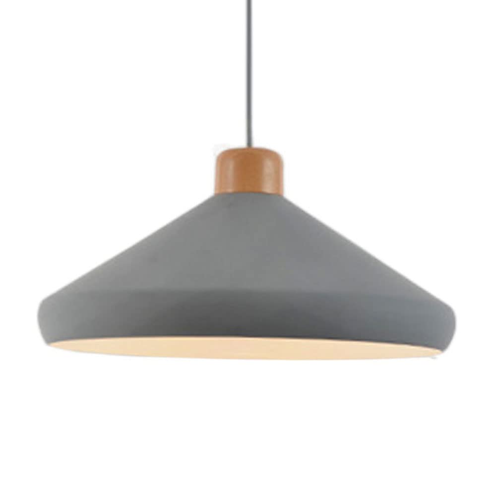 Luminaire suspension moderne bois et métal plafonnier restaurant vintage