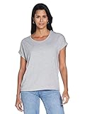 JDY Damen Einfarbiges T-Shirt | Basic Rundhals Ausschnitt Kurzarm Top | Short Sleeve Oberteil ONLMOSTER, Farben:Hellgrau, Größe:XL
