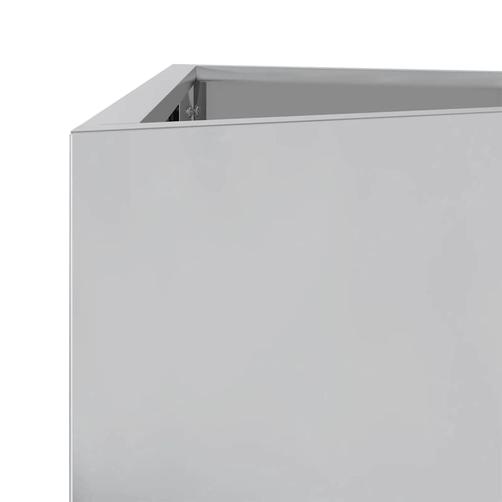 vidaXL Fioriera da Giardino Triangolare 40x34,5x75 cm Acciaio Zincato, fioriera, fioriera da Patio, Vaso Fiori da Esterni, fioriera da Esterno