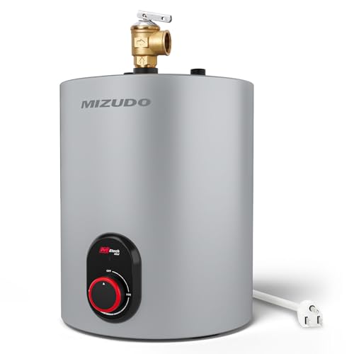 Electric Mini Tank Water Heater - MIZUDO 1.5 Gallon Compact Storage Small Hot Water Heater Electric - 120V Point of Use On Demand Under Sink for Home Kitchen Bathroom, CSA Listed