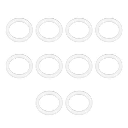 uxcell Silicone O-Ring, 13mm OD, 9mm ID, 2mm Width, VMQ Seal Rings Gasket, White, Pack of 10