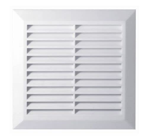 Prostko Ltd White Air Vent Grille - 200Mm X 200Mm / 8" X 8" - Plastic Duct Ventilation Cover.